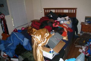 Professional Organizer Houston organizing a bedroom